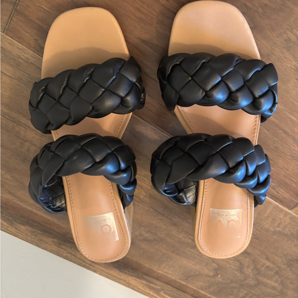 Dolce Vita Black Braided Sandals